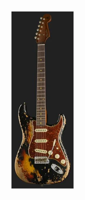 Fender 61 Strat Roasted ABCS SH Relic, mostek i klucze strojcze