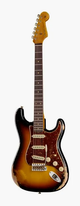 Fender 61 Strat Heavy Relic FSB z bliska od przodu