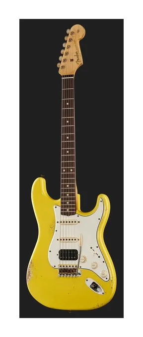 Fender 61 Strat GRY Relic HSS MBAH, przełącznik przetworników i gniazdo wyjściowe