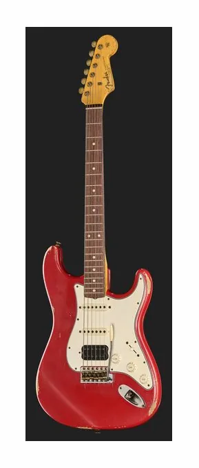 Fender 61 Strat DAR Relic HSS MBAH, linie korpusu z góry