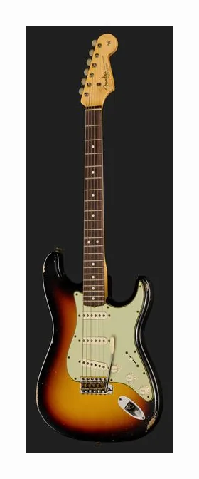 Fender 63 Strat ABLK Heavy Relic, prog zerowy i pierwsze pozycje na gryfie