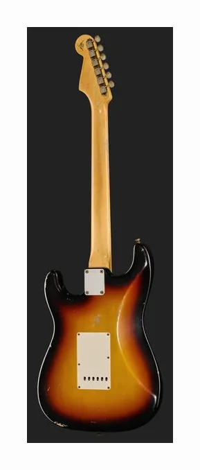 Fender 63 Strat ABLK Heavy Relic, główka z kluczami i logo