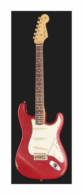 Fender 63 Strat RW Black Relic HSS, linie korpusu z góry