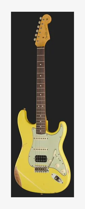 Fender 63 Strat Black Relic LH, główka z kluczami i logo