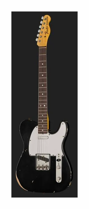 Fender 67 Tele BLK Relic, przetworniki i gałki regulacji