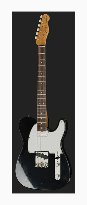 Fender 67 Tele Black JM Relic, mostek i klucze strojcze
