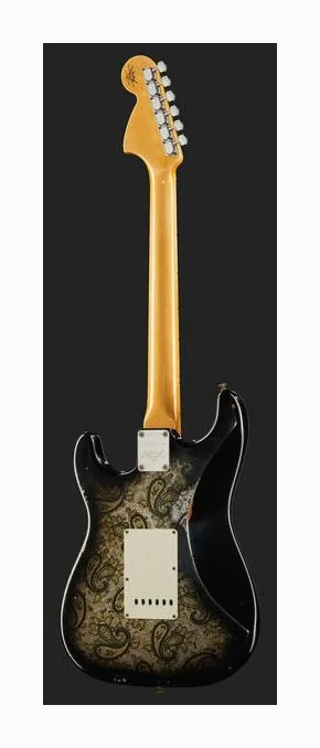 Fender 68 Strat Relic Black Paisley, tył korpusu