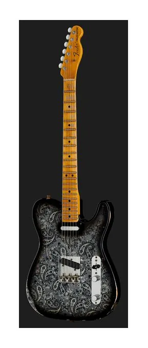 Fender 68 Tele Black Paisley Relic, prog zerowy i pierwsze pozycje na gryfie