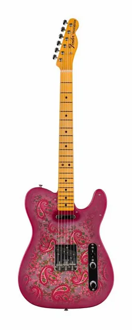 Fender 68 Tele Pink Paisley NOS sfotografowana frontalnie