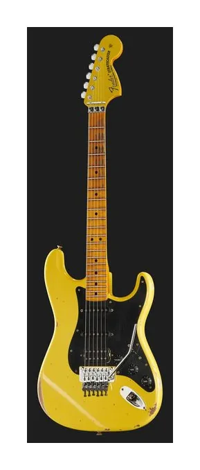Fender 69 Strat Relic MN GYW HSS FR, profil boczny korpusu