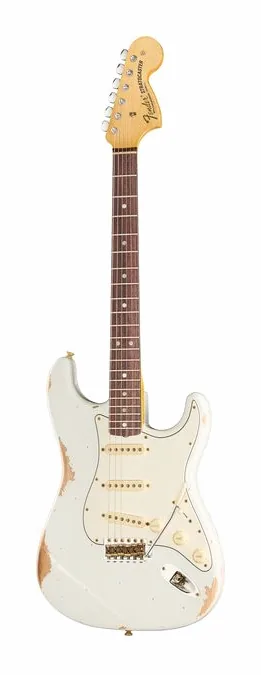Fender 69 Strat OLW Relic sfotografowana frontalnie