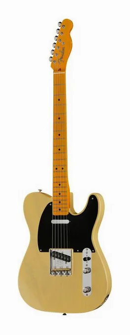 Fender 75th Anni AV II 51 Nocaster BL z bliska od przodu