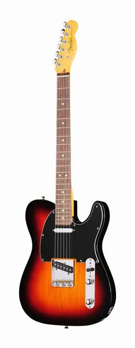 Fender Am Pro Clsc Tele RW 3TS ujęta od przodu na neutralnym tle