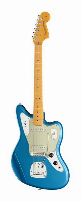Fender Am Pro Clsc Jaguar MN FLPB widziana od przodu