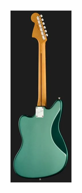 Fender Am Pro Clsc Jaguar RW FSGM, główka z kluczami i logo