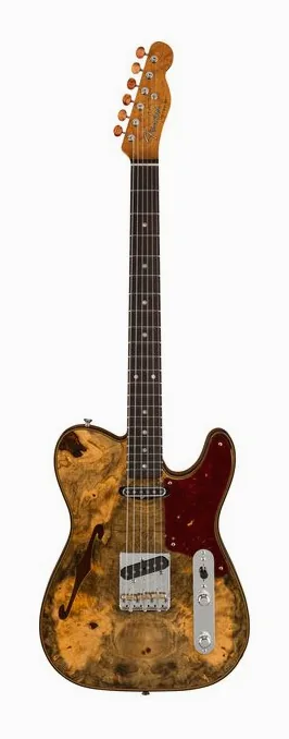 Fender Artisan Buck Double Esqire RW ujęta od przodu na neutralnym tle