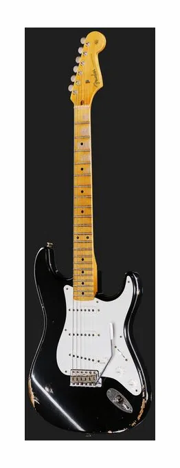 Fender 1958 CR Strat Relic Aged Black, prog zerowy i pierwsze pozycje na gryfie