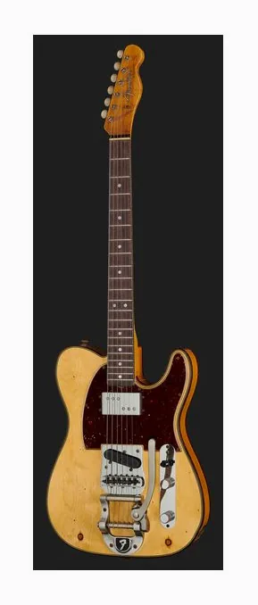Fender Cunife Tele Custom Amber Relic, główka z kluczami i logo