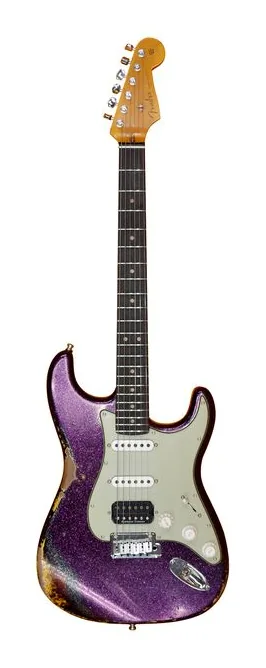 Fender Custom Deluxe Strat HB-S1 MGSP sfotografowana frontalnie