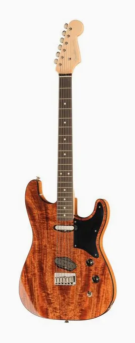 Fender Custom Flame Koa Strat MBKM widziana od przodu