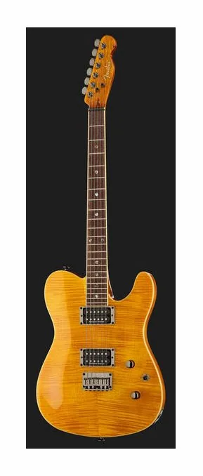 Fender Custom Telecaster FMT HH AM IL, główka z kluczami i logo