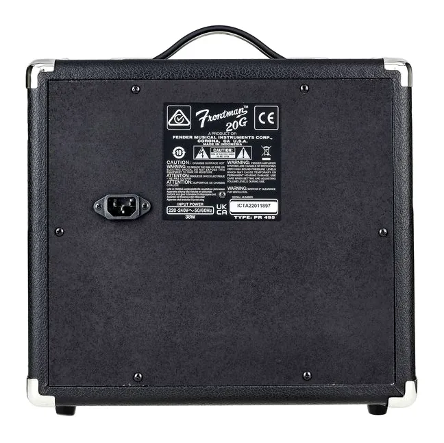 Fender Frontman 20G, tył ze złączami