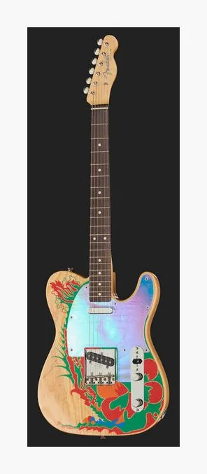 Fender Jimmy Page Tele JM Relic WBL ujęta od przodu na neutralnym tle