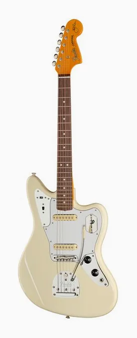 Fender Johnny Marr Jaguar OWT ujęta od przodu na neutralnym tle