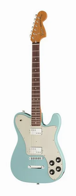 Fender Kingfish Delta Day Tele DNB ujęta od przodu na neutralnym tle