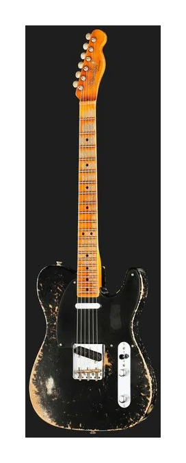 Fender LTD 52 Tele Aged Black SHRelic, główka z kluczami i logo
