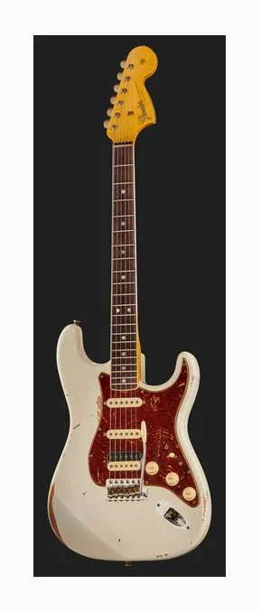 Fender LTD 67 Strat HSS Vintage White z bliska od przodu