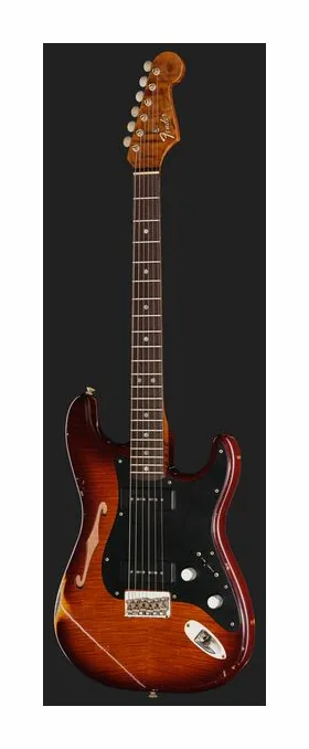 Fender LTD Artisan P90 Strat AVB, główka z kluczami i logo