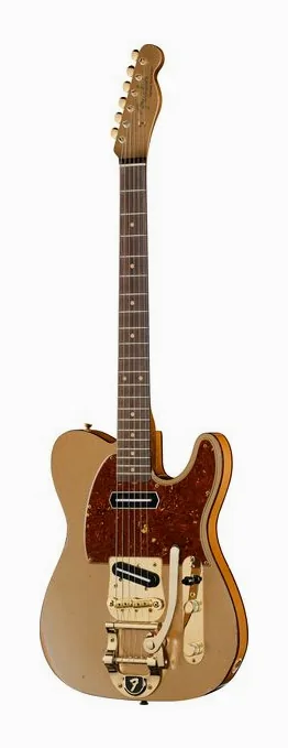 Fender LTD Bow Tie Tele Bigsby AFG ujęta od przodu na neutralnym tle