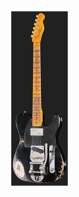 Fender LTD CuNife Tele HR Aged Black, profil boczny korpusu