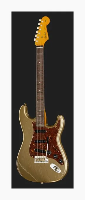 Fender LTD Roasted Strat Relic SG, główka z kluczami i logo