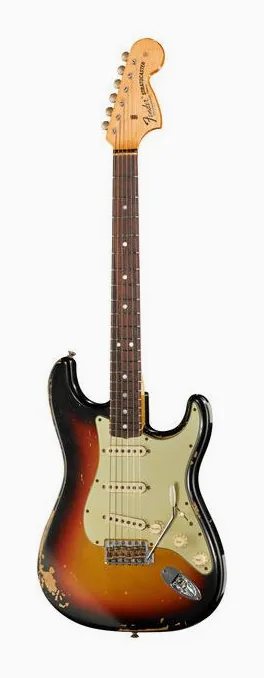 Fender Michael Landau 68 RelicStratSB ujęta od przodu na neutralnym tle