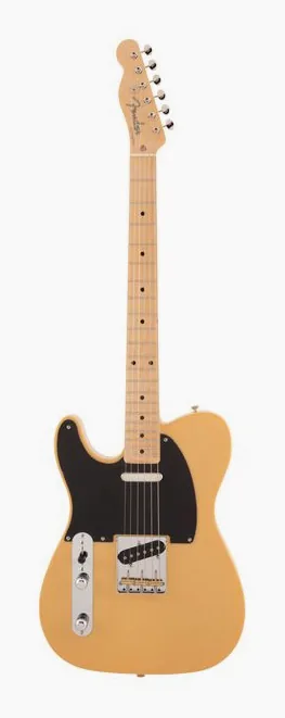 Fender MIJ Trad 50s Tele LH MN BTB ujęta od przodu na neutralnym tle
