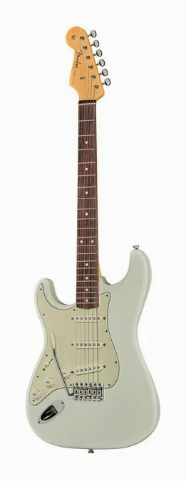 Fender MIJ Trad 60s Strat LH RW OWT ujęta od przodu na neutralnym tle