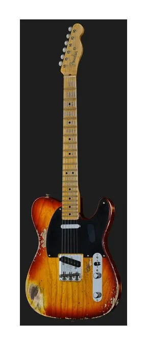 Fender 1951 Nocaster Aged Cherry B, profil boczny korpusu