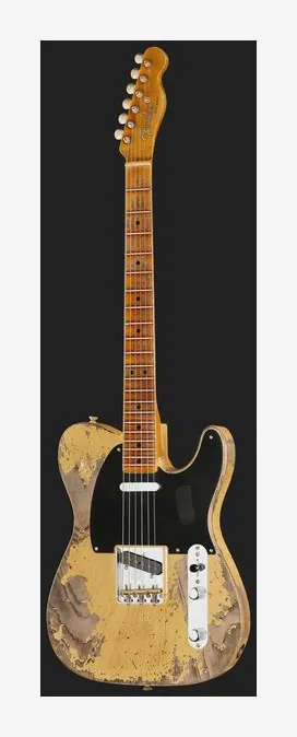 Fender 1951 Nocaster Super HR NBL, główka z kluczami i logo