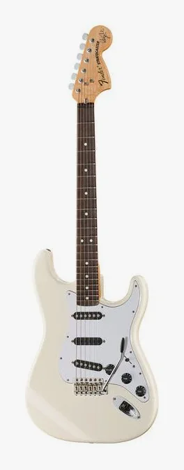 Fender Ritchie Blackmore Strat ujęta od przodu na neutralnym tle