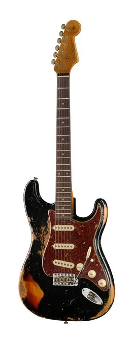 Fender Roasted '61 Strat ABLK/3TSB sfotografowana frontalnie