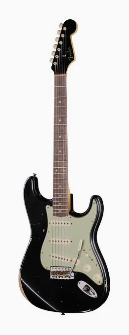 Fender 1960 Strat MP Relic Black widziana od przodu