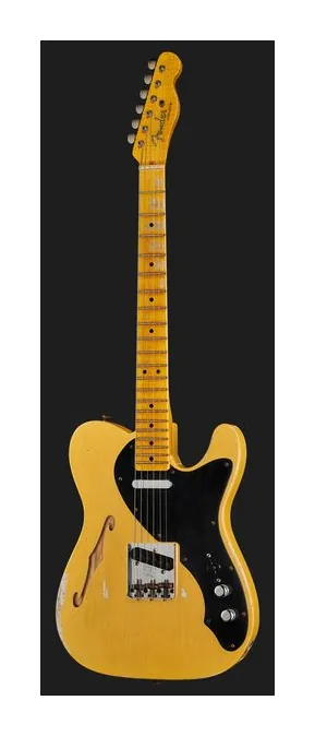 Fender Tele Blackguard Thinline Relic, gryf i podstrunnica z boku