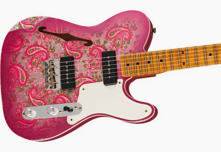 Fender Tele Dual P90 Pink Paisley, linie korpusu z góry