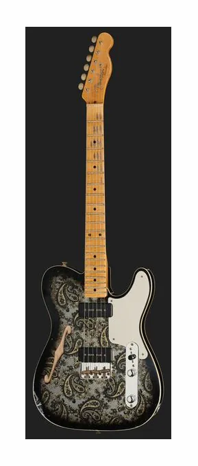 Fender Tele Dual P90 Pink Paisley z bliska od przodu