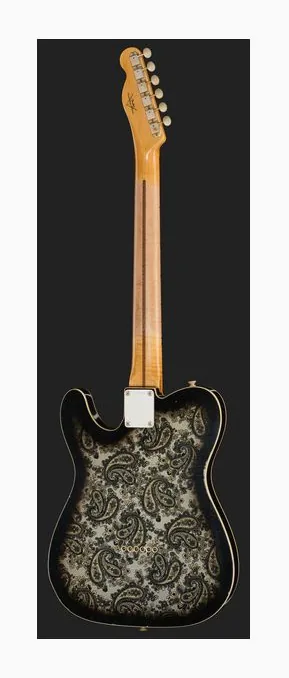 Fender Tele Dual P90 Black Paisley, mostek i klucze strojcze