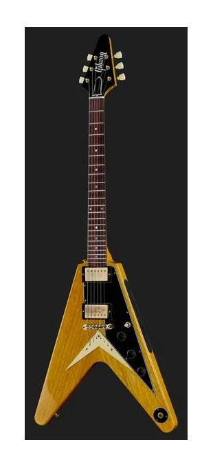 Gibson 58 Korina Flying V BG VOS, gryf i podstrunnica z boku