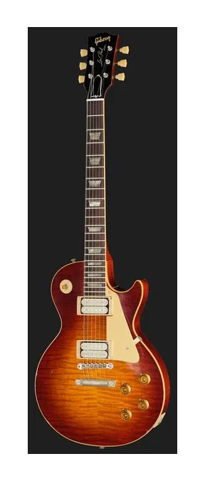 Gibson 59 Les Paul Standard RT DS ujęta od przodu na neutralnym tle