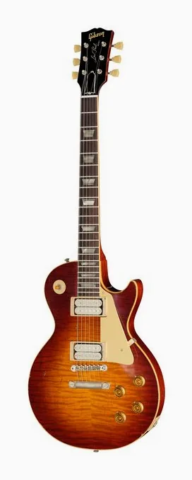 Gibson 59 Les Paul Standard BOTB78 LA ujęta od przodu na neutralnym tle